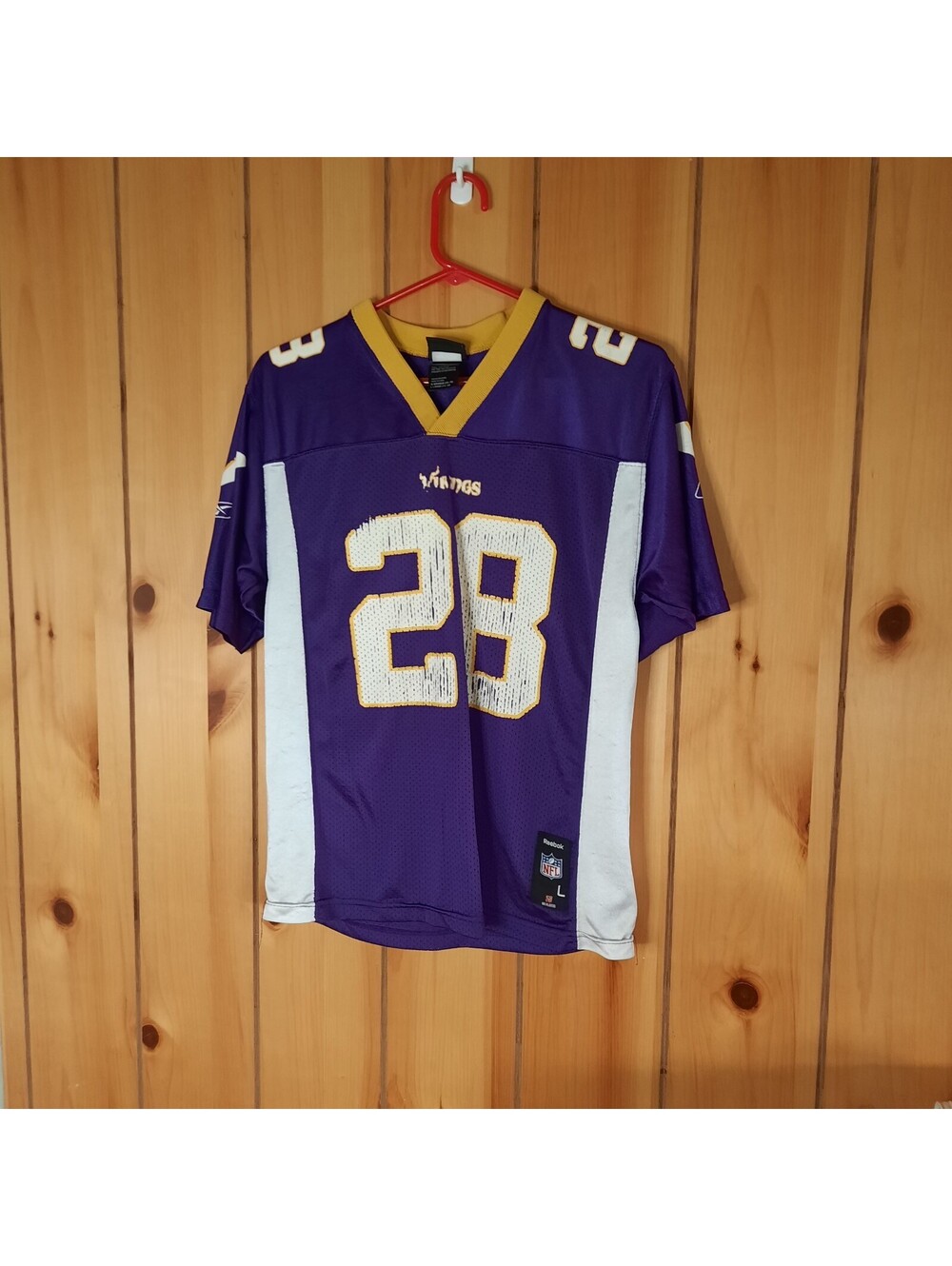 Minnesota Vikings Jersey Youth L 14-16 Purple Reebok NFL Adrian Peterson 28 NFL